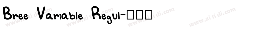 Bree Variable Regul字体转换